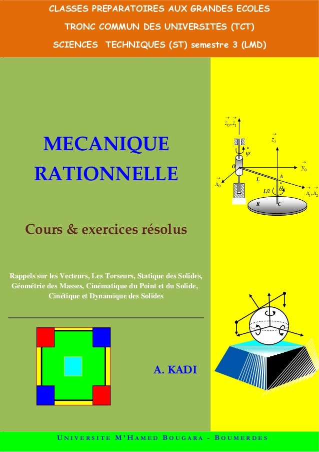 cours de mecanique rationnelle